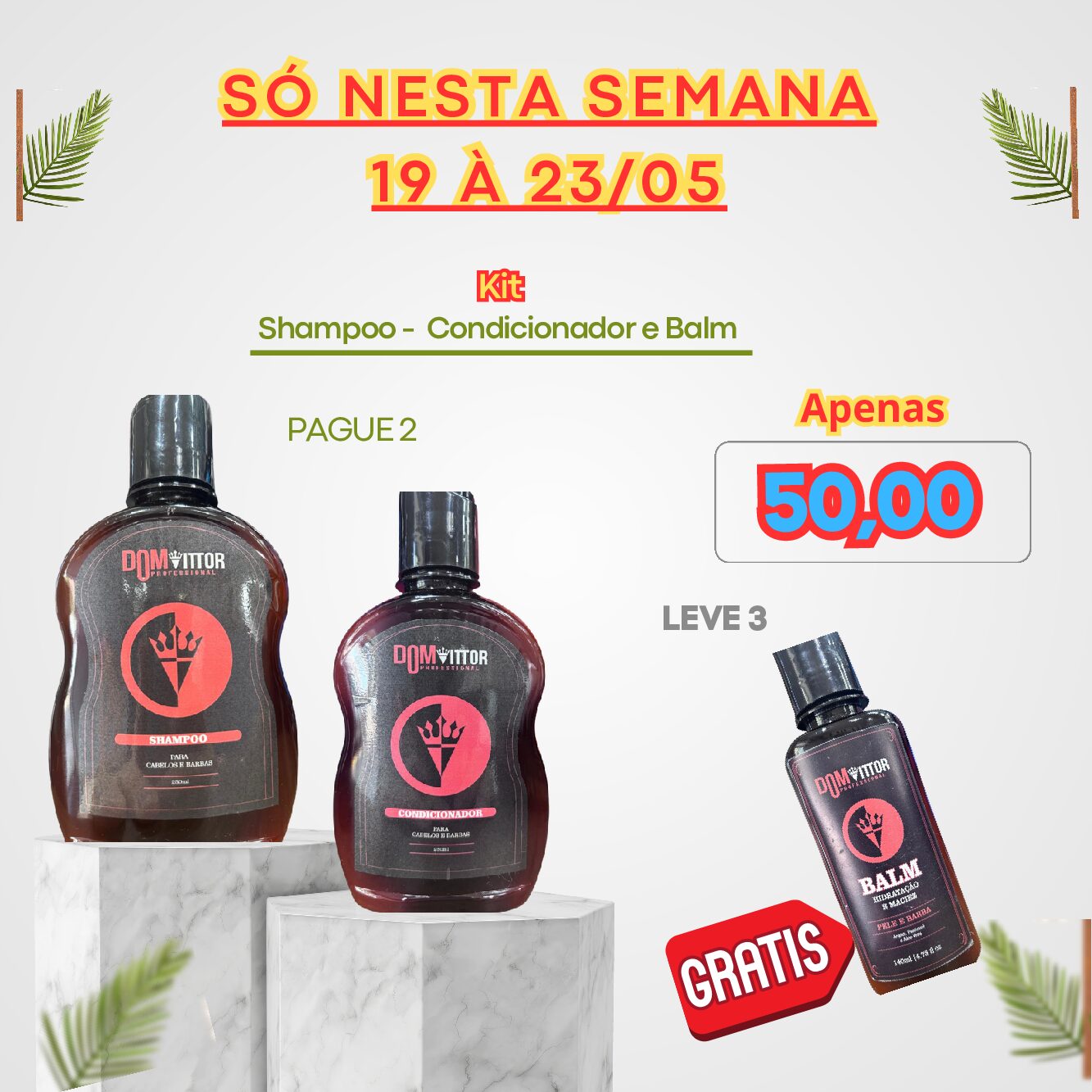 Kit Dom Vittor - Barba e Cabelo